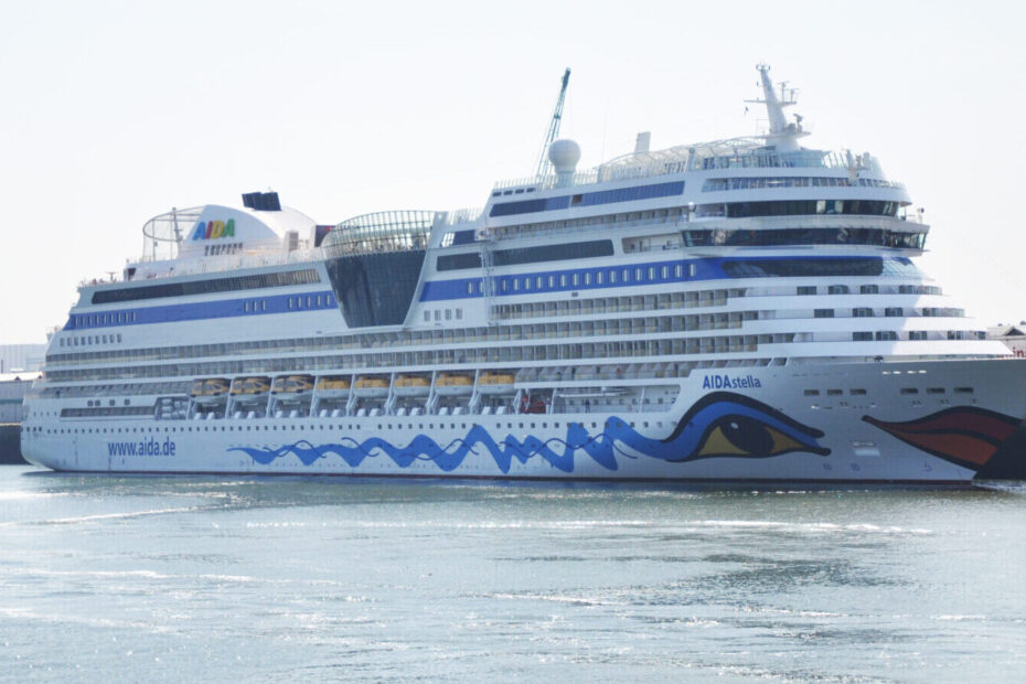 Eine Aufnahme der AIDAstella von AIDA Cruises in Le Havre, 2014.