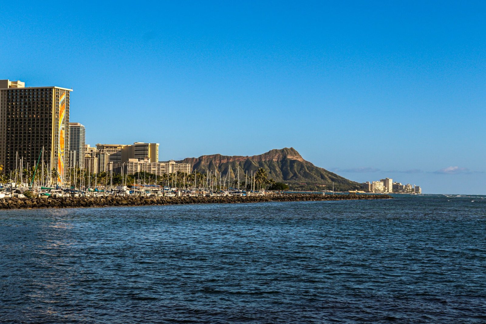 Eine Wasseraufnahme von Honolulu