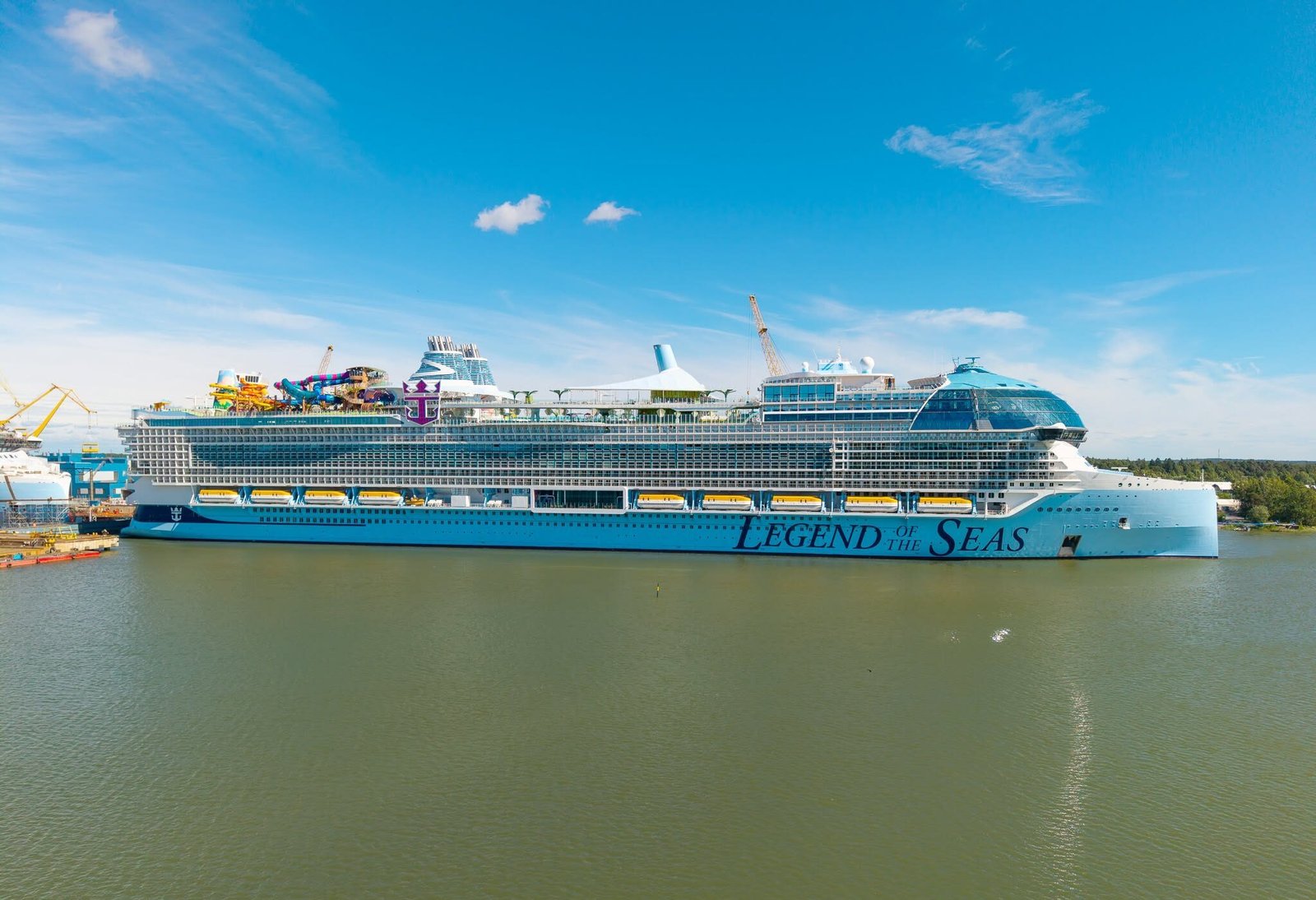 Eine Aufnahme der Legend of the Seas von Royal Caribbean International in der Meyer Turku Werft in Finnland, 2026.