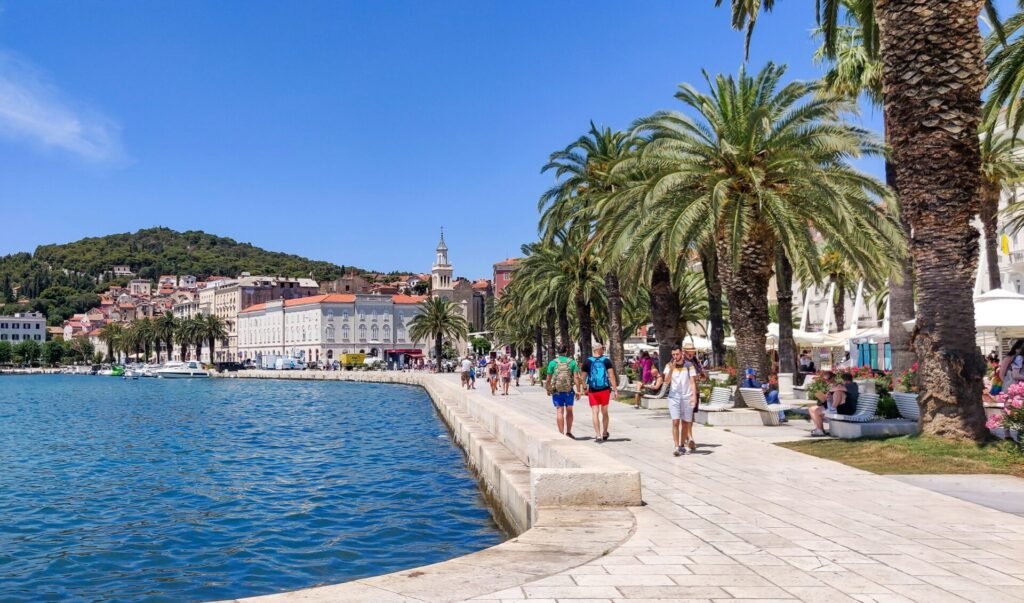 Eine Aufnahme vom Pier in Split, Kroatien.