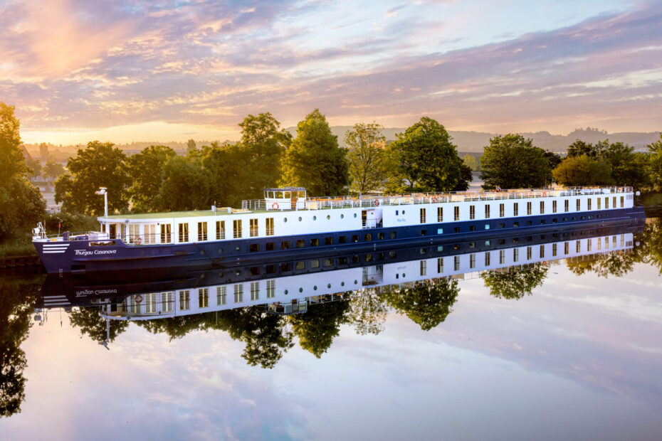 Eine Aufnahme der MS Thurgau Casanova von Thurgau Travel, 2022.