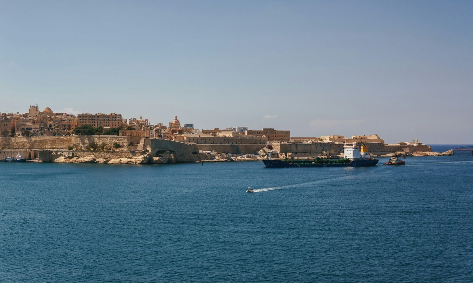 Eine Aufnahme vom Hafen in Valletta, Malta.