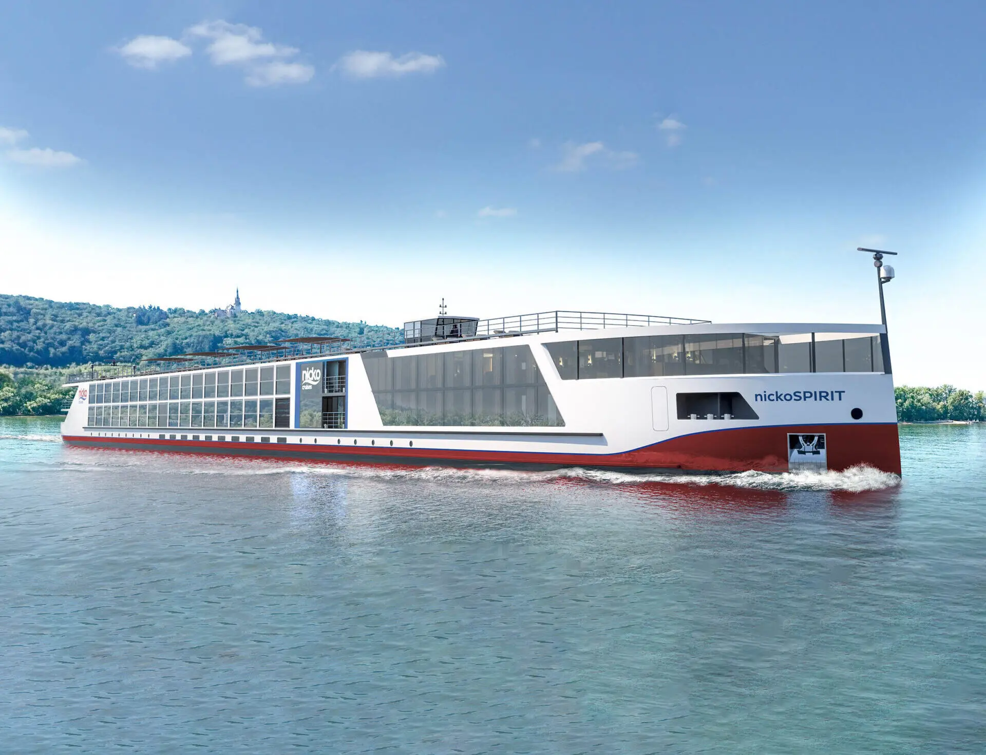 Eine Aufnahme der nickoSPIRIT von nicko Cruises, 2019.